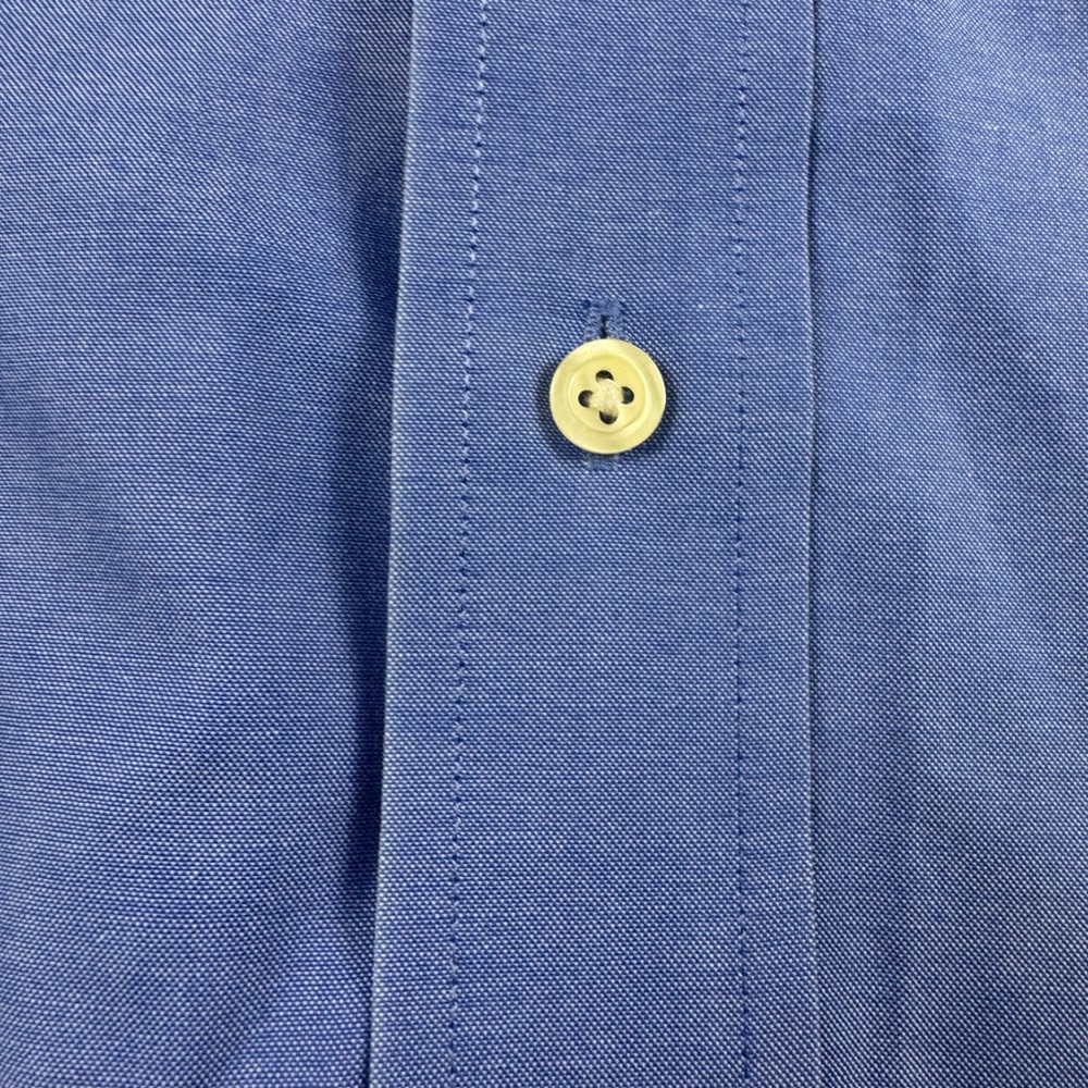 Brooks Brothers Mens 17-33 Non-Iron Cotton Button Down Blue Traditional Fit - Picture 8 of 12